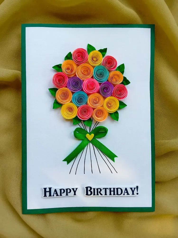 Floral Balloon Birthday Card
