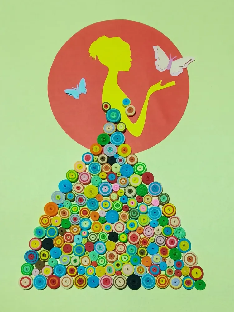 Girl with Mandala Dress